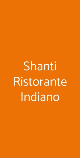 Shanti Ristorante Indiano, Milano