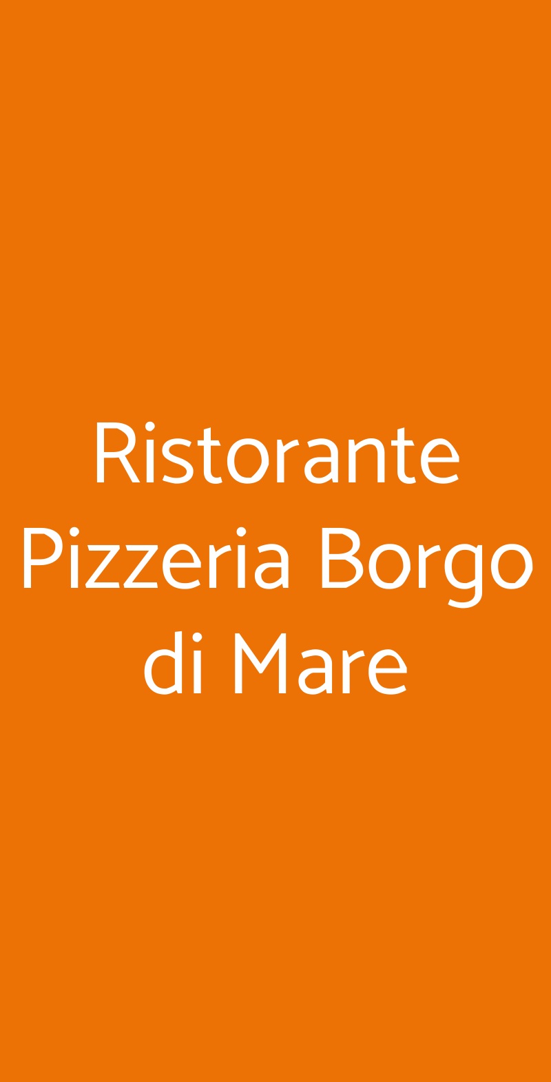 Ristorante Pizzeria Borgo di Mare San Donato Milanese menù 1 pagina