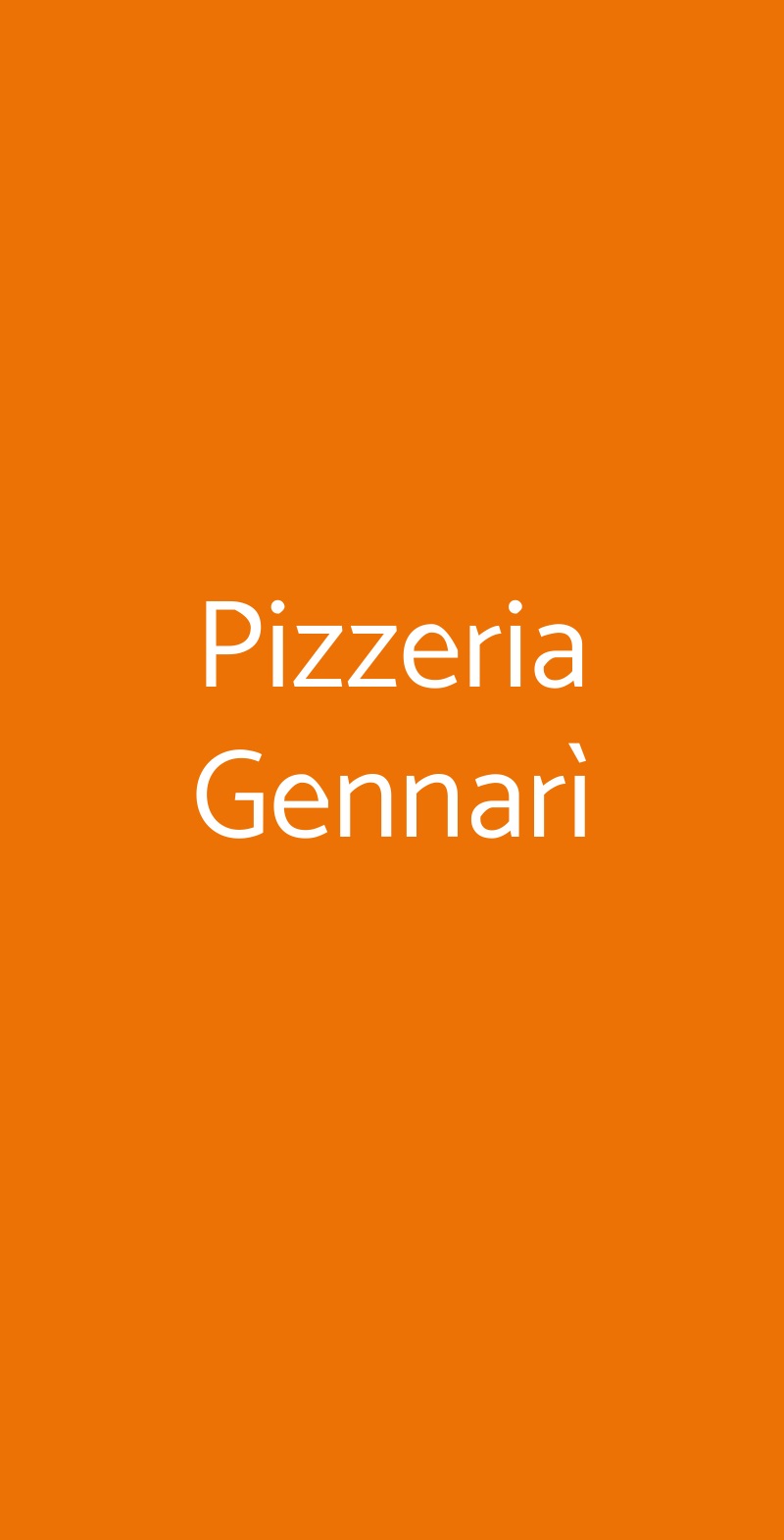 Pizzeria Gennarì Milano menù 1 pagina