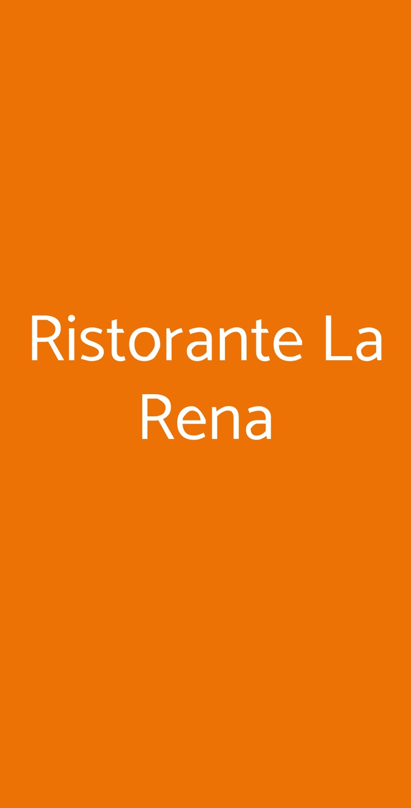Ristorante  La Rena Milano menù 1 pagina