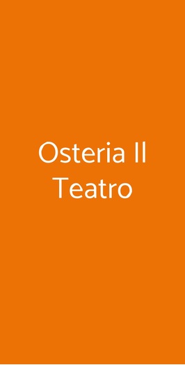 Osteria Il Teatro, Lallio