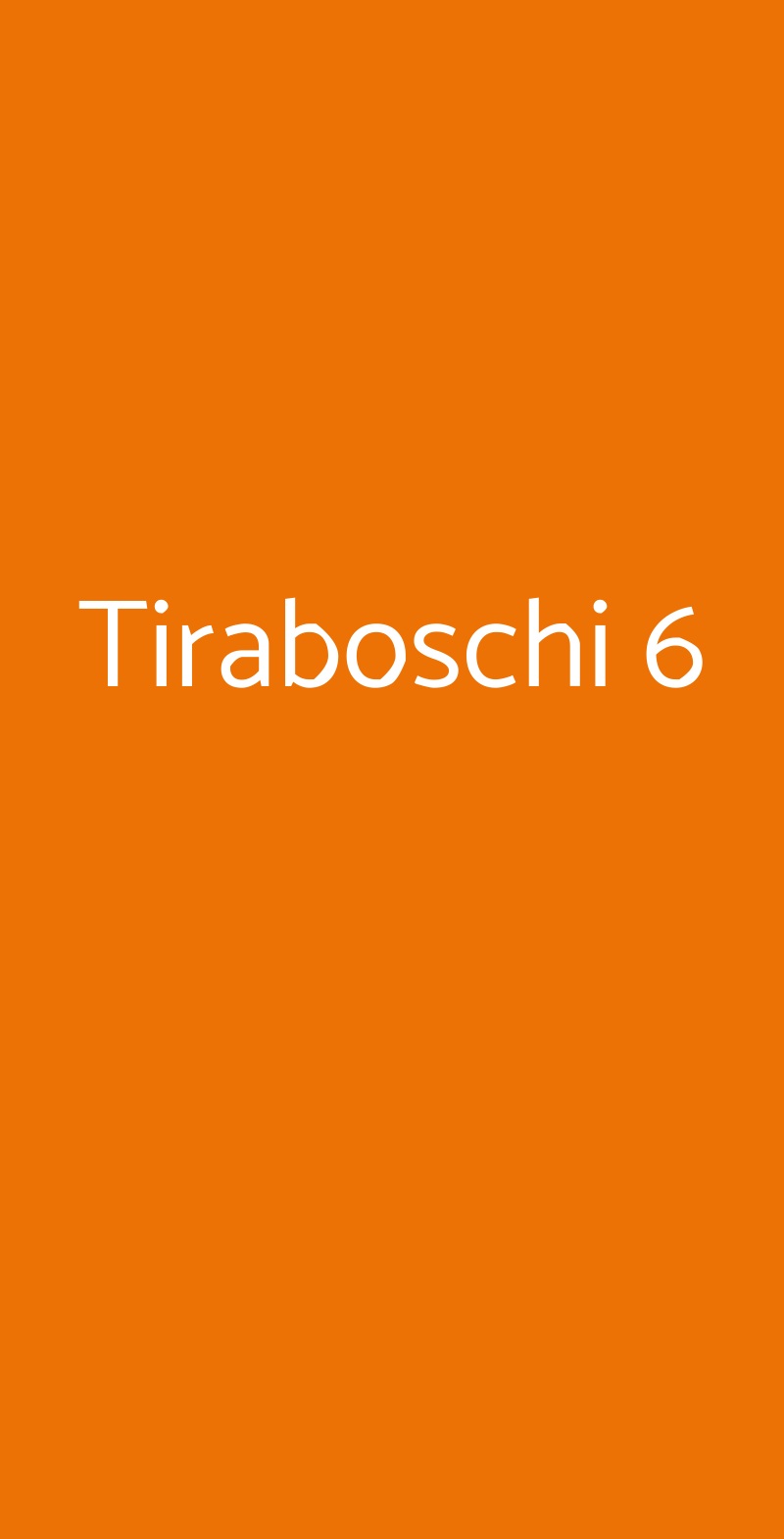 Tiraboschi 6 Milano menù 1 pagina