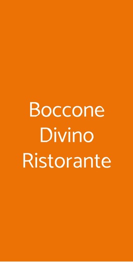 Boccone Divino Ristorante, Milano