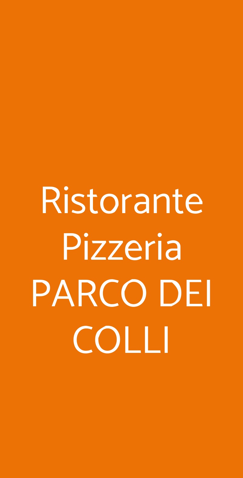 Ristorante Pizzeria PARCO DEI COLLI Ponteranica menù 1 pagina