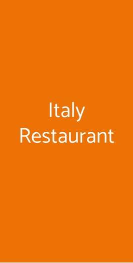 Italy Restaurant