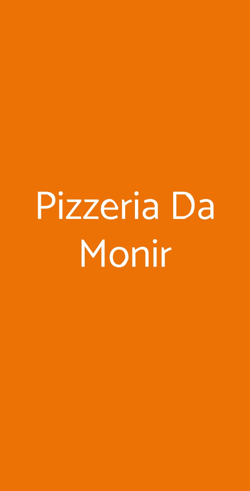 Pizzeria Da Monir Pagazzano menù 1 pagina