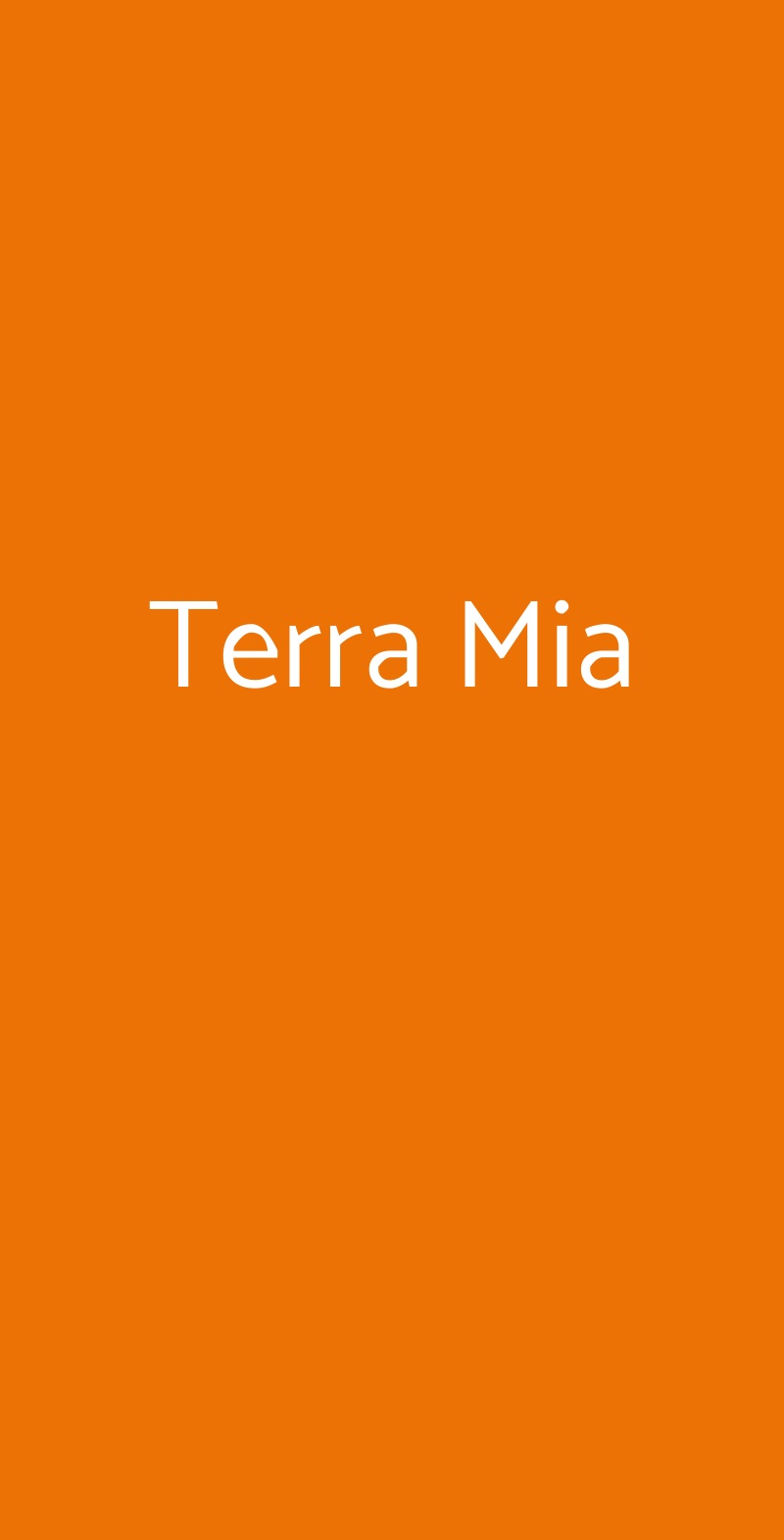 Terra Mia Milano menù 1 pagina