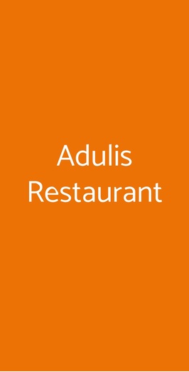 Adulis Restaurant, Milano
