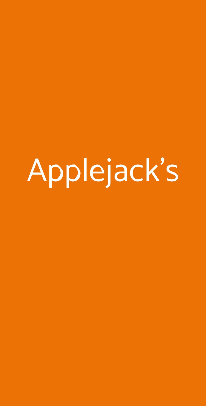 Applejack's Milano menù 1 pagina