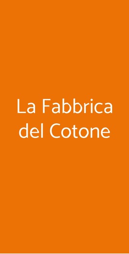 La Fabbrica Del Cotone, Rho