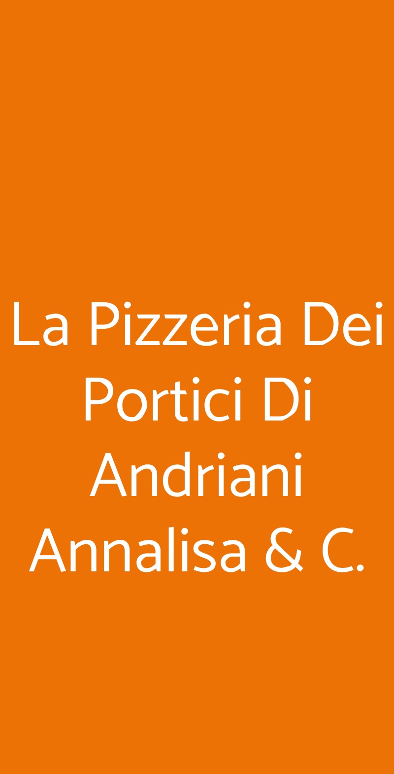 La Pizzeria Dei Portici Di Andriani Annalisa & C. Parabiago menù 1 pagina