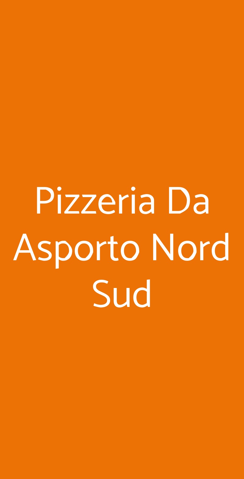 Pizzeria Da Asporto Nord Sud Pedrengo menù 1 pagina