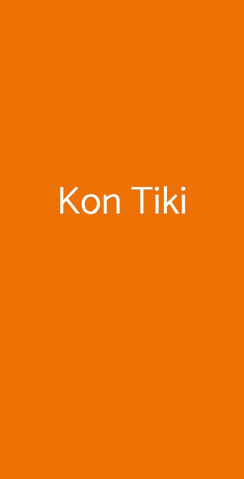 Kon Tiki Monza menù 1 pagina