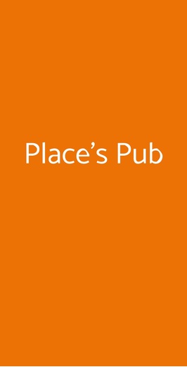 Place's Pub, Cusano Milanino