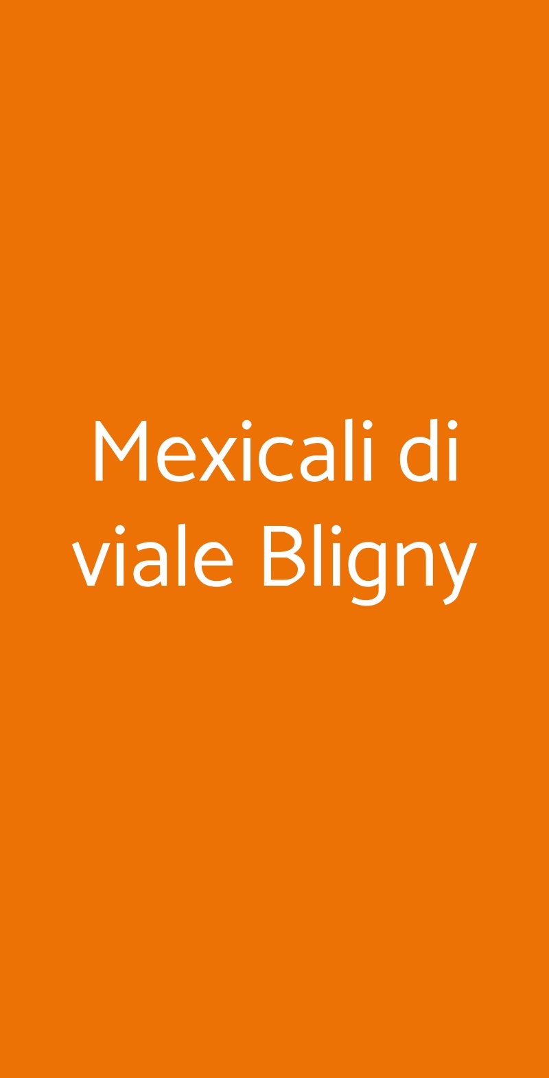 Mexicali di viale Bligny Milano menù 1 pagina
