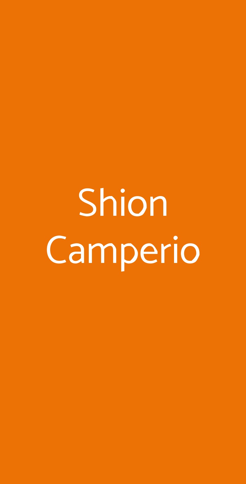 Shion Camperio Milano menù 1 pagina