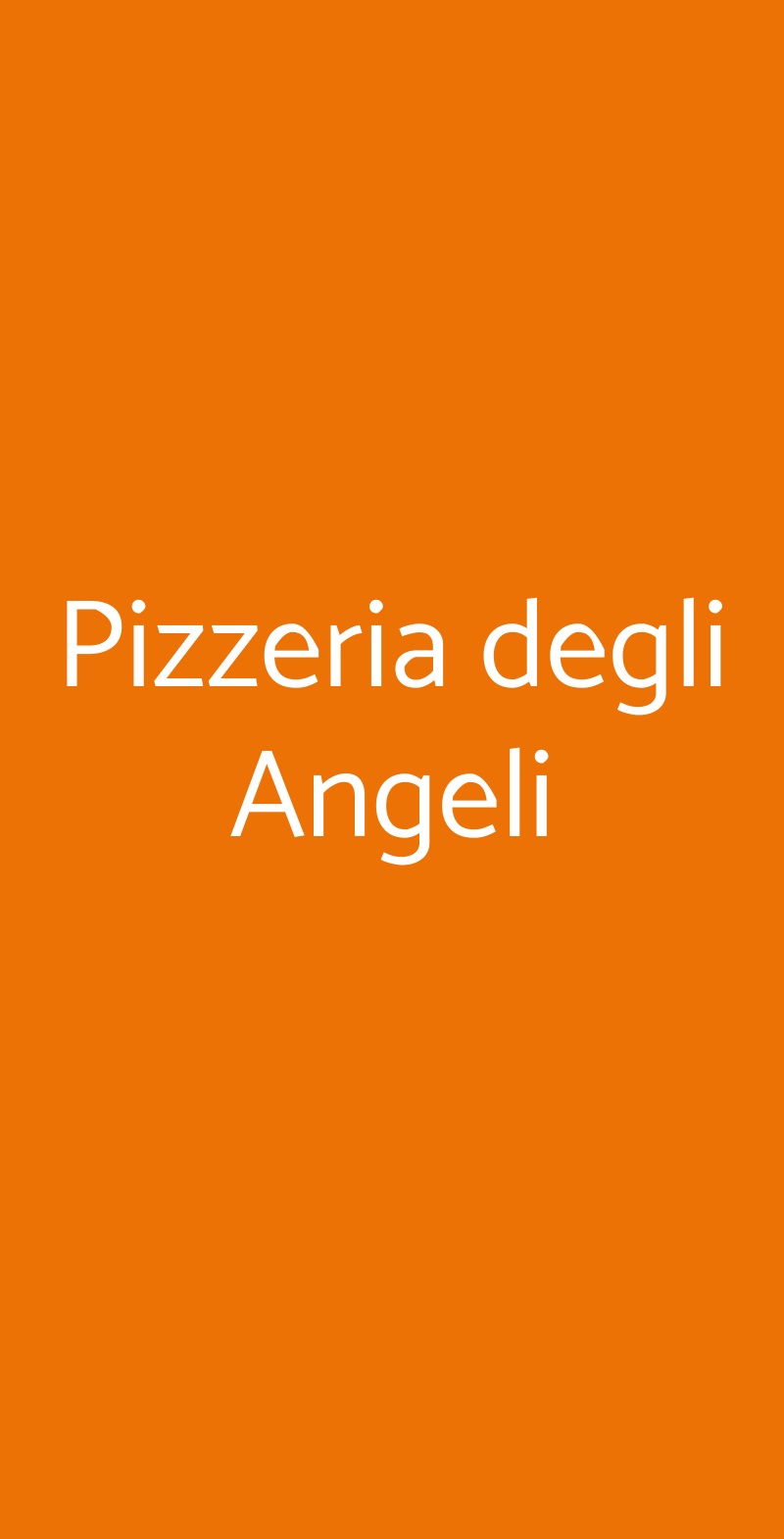 Pizzeria degli Angeli Milano menù 1 pagina
