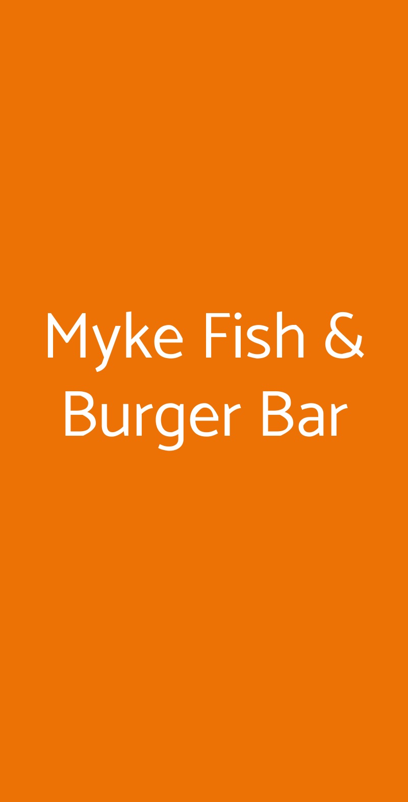 Myke Fish & Burger Bar Milano menù 1 pagina