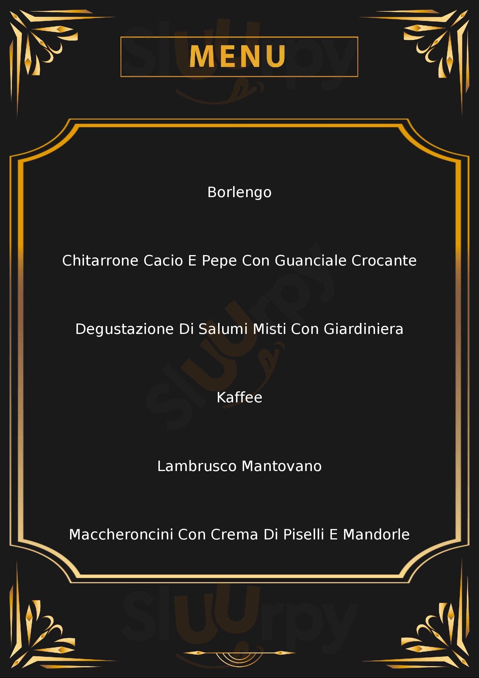 Osteria Fernelli Mantova menù 1 pagina