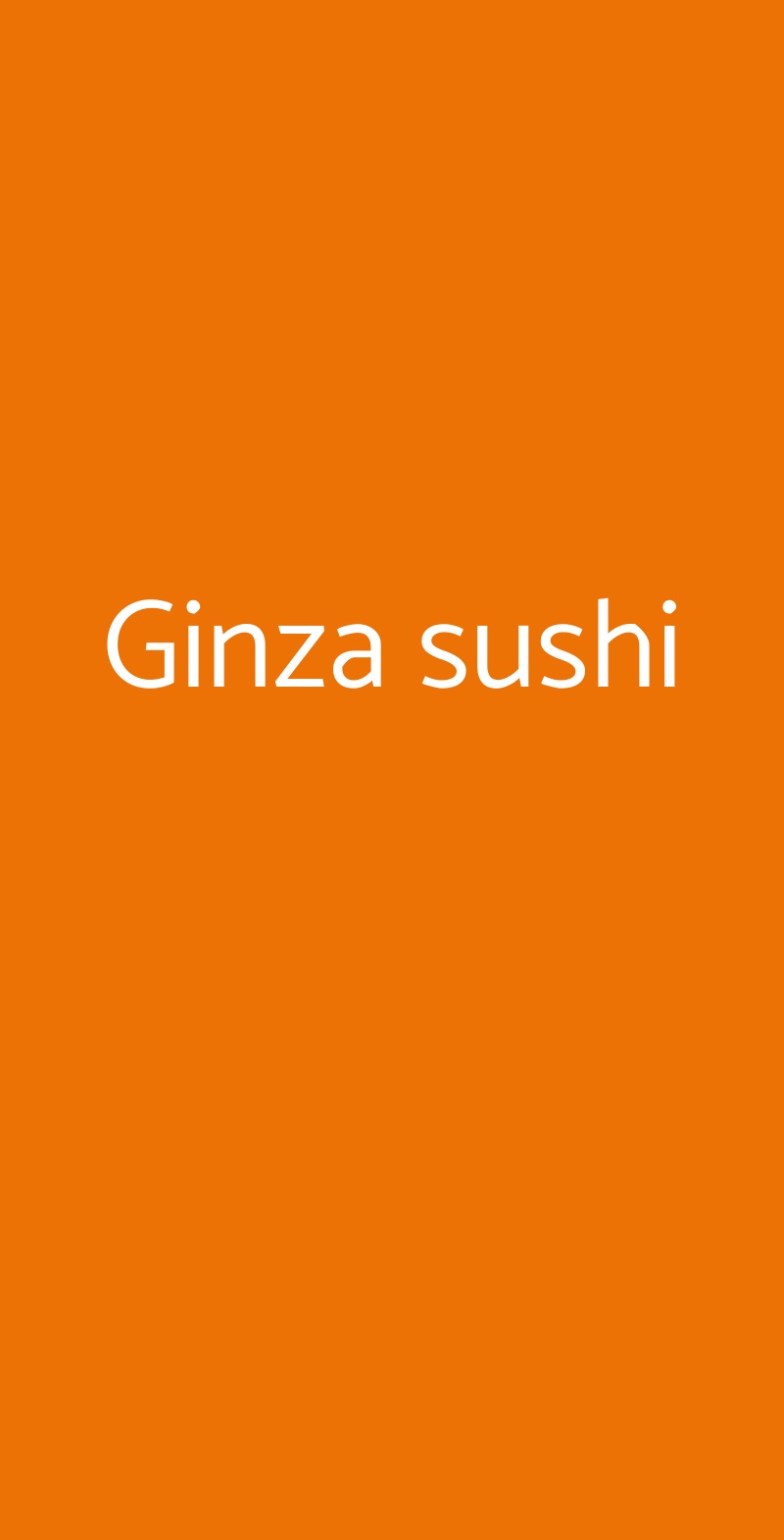 Ginza sushi Sesto San Giovanni menù 1 pagina