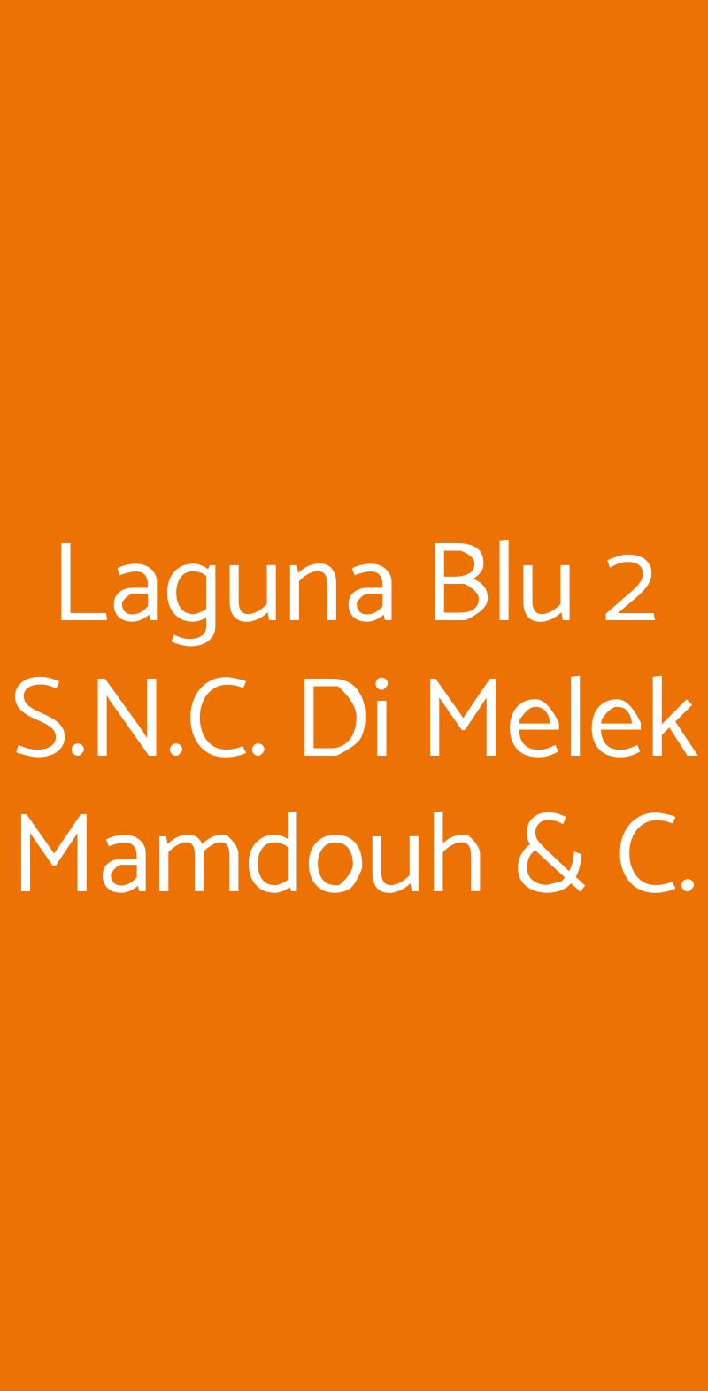 Laguna Blu 2 S.N.C. Di Melek Mamdouh & C. Milano menù 1 pagina