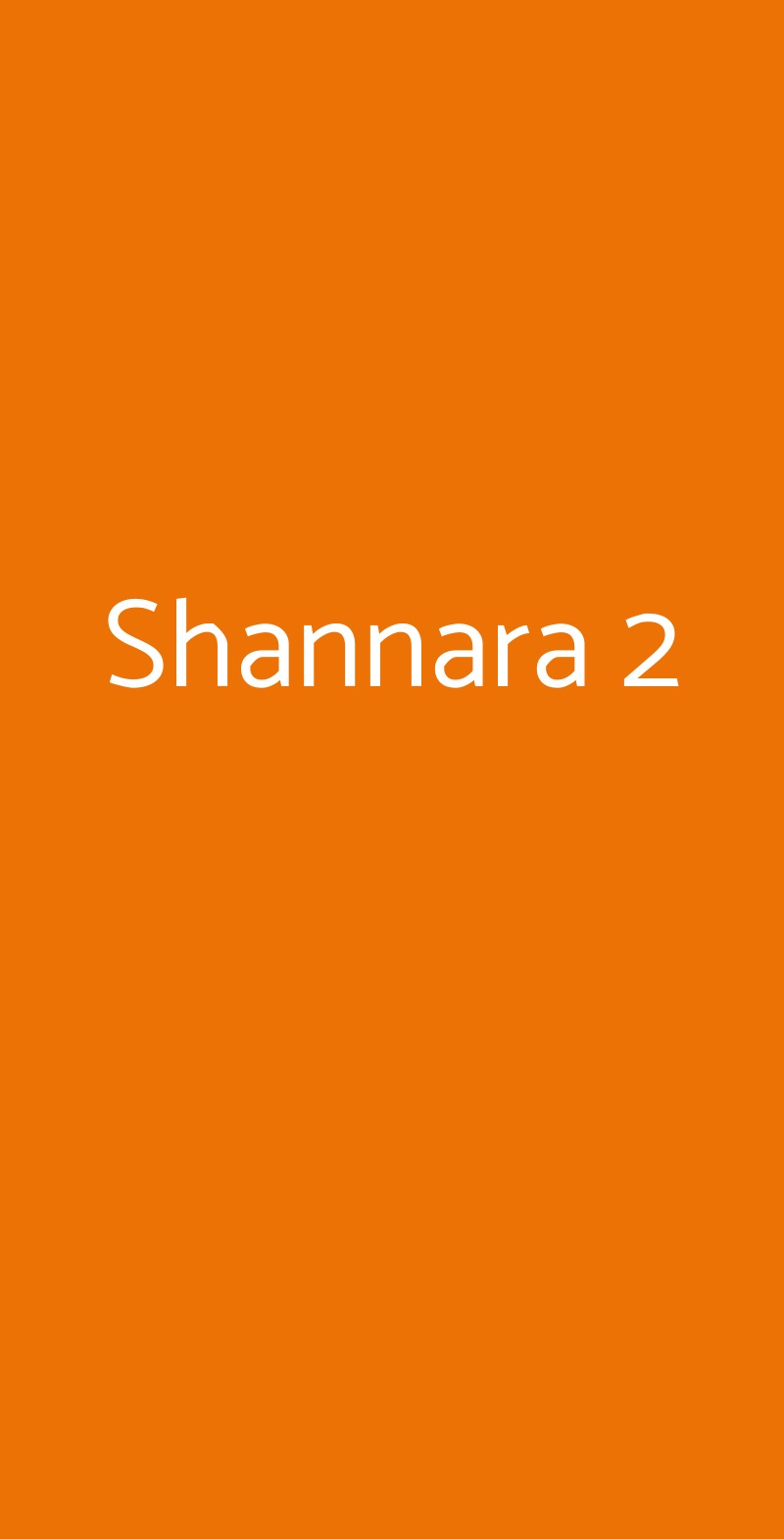 Shannara 2 Milano menù 1 pagina