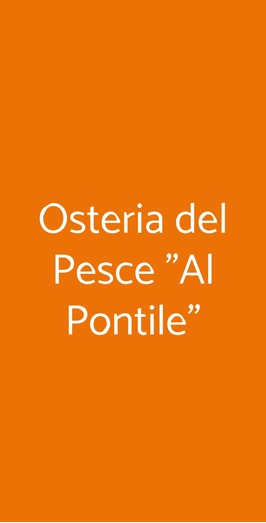 Osteria Del Pesce "al Pontile", Milano