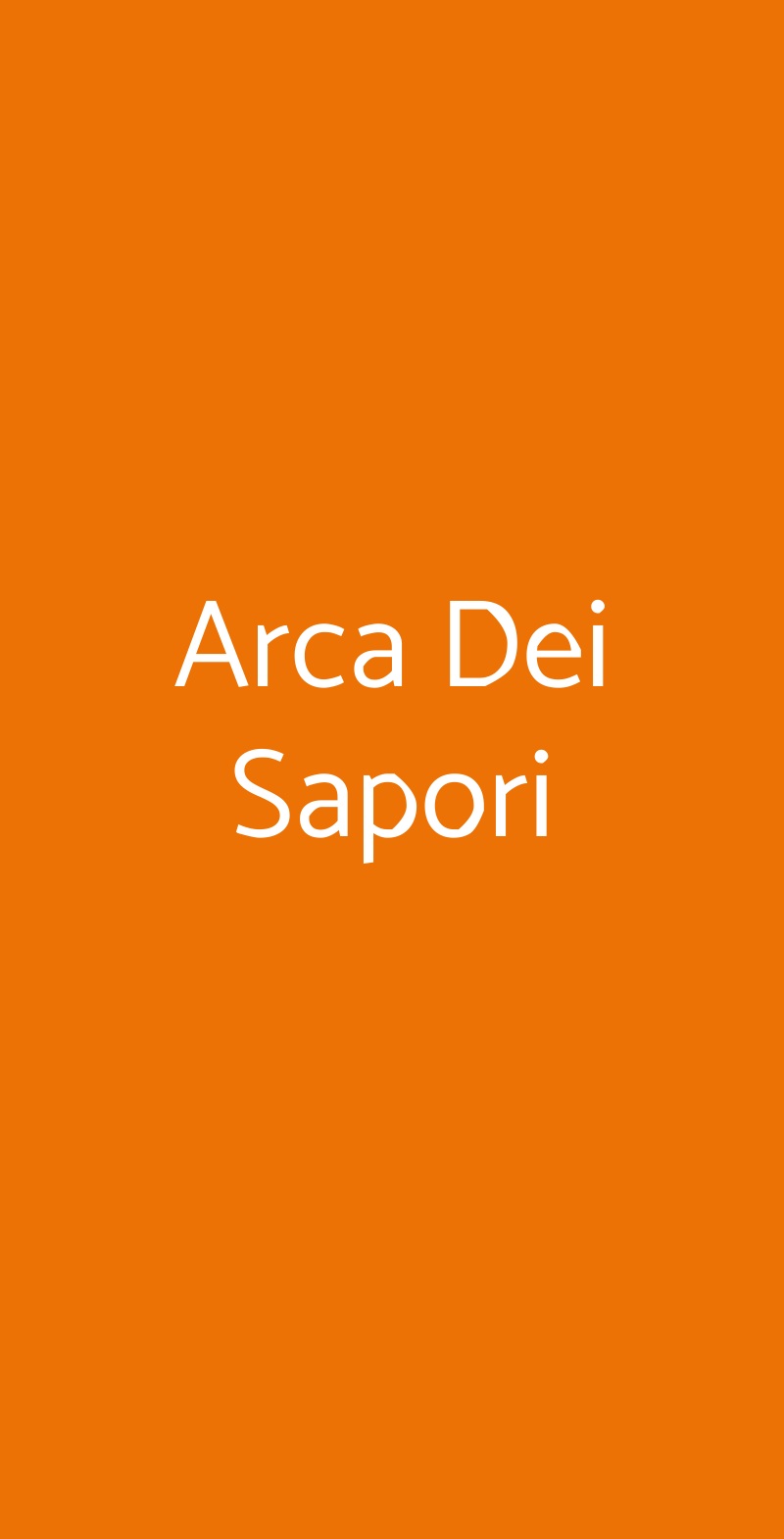 Arca Dei Sapori Milano menù 1 pagina