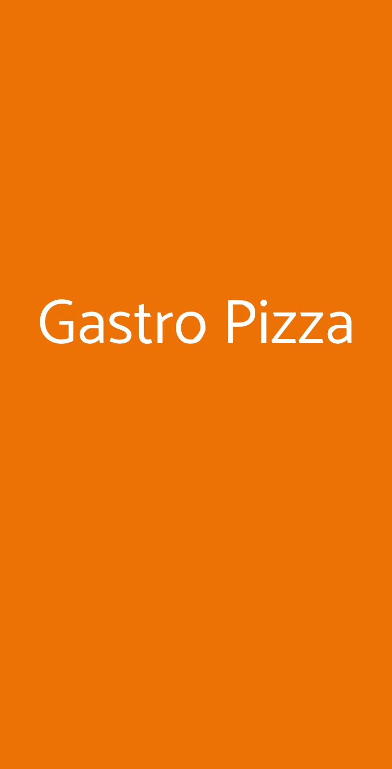 Gastro Pizza Vimodrone menù 1 pagina