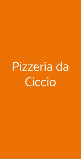 Pizzeria Da Ciccio, Cardano al Campo