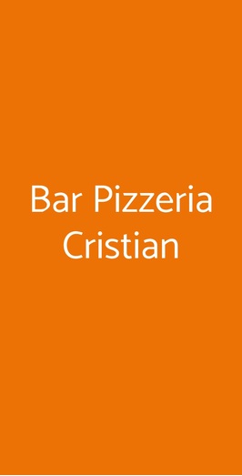 Bar Pizzeria Cristian, Milano