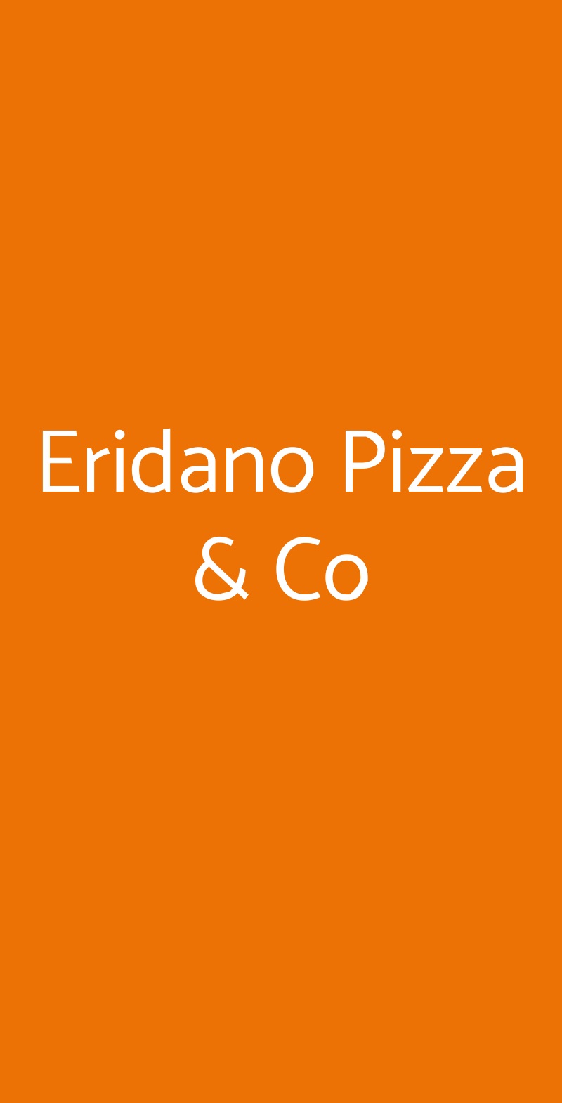 Eridano Pizza & Co Sannazzaro de' Burgondi menù 1 pagina