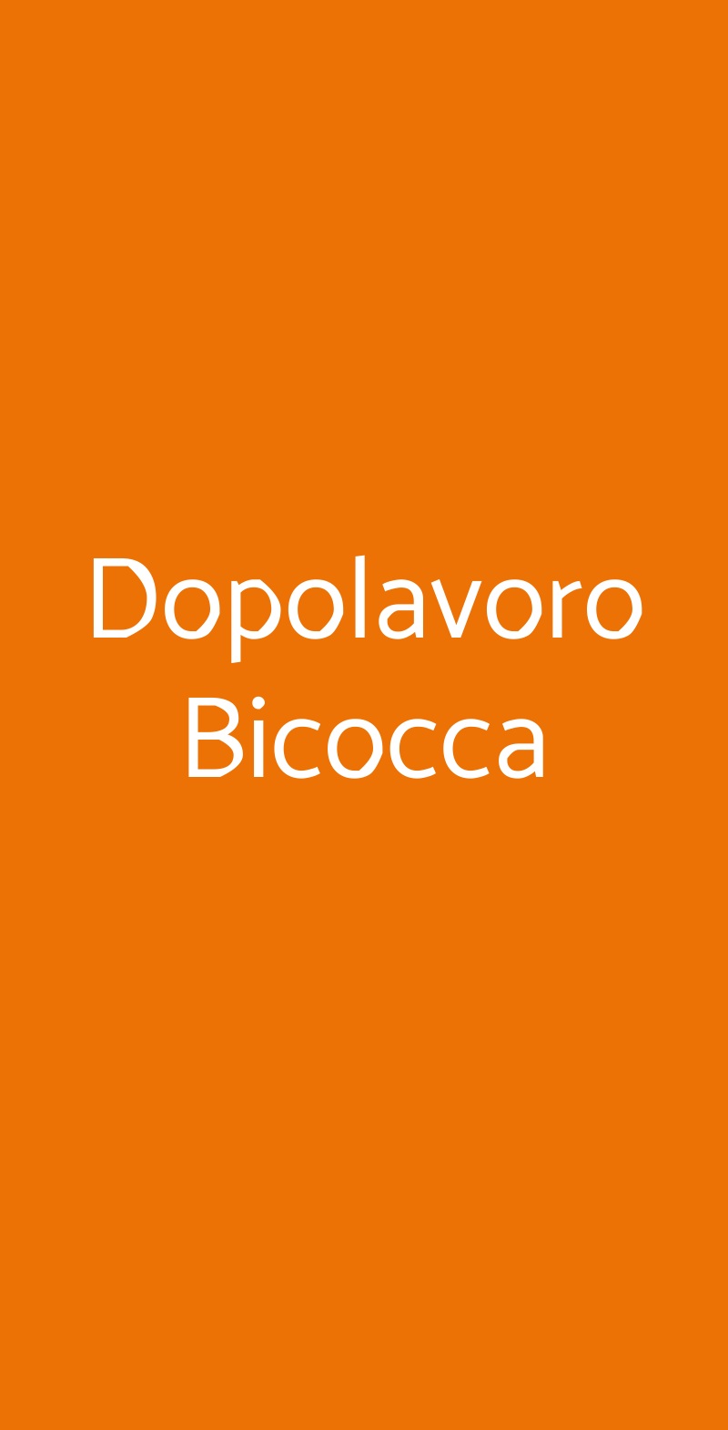 Dopolavoro Bicocca Milano menù 1 pagina