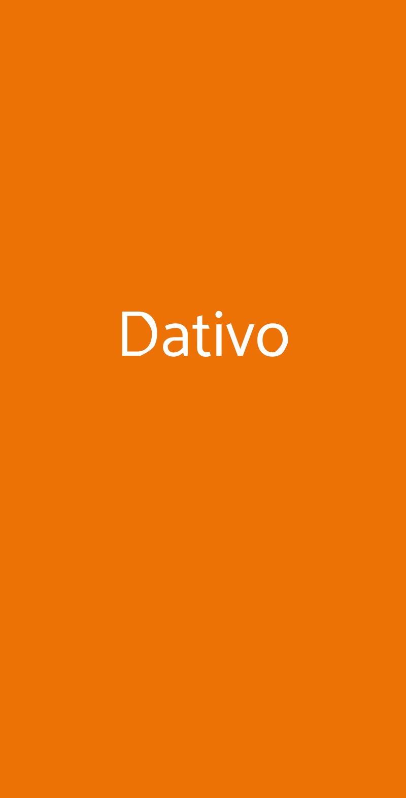 Dativo Milano menù 1 pagina