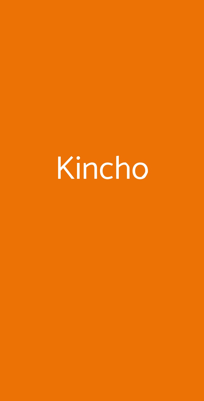 Kincho Como menù 1 pagina