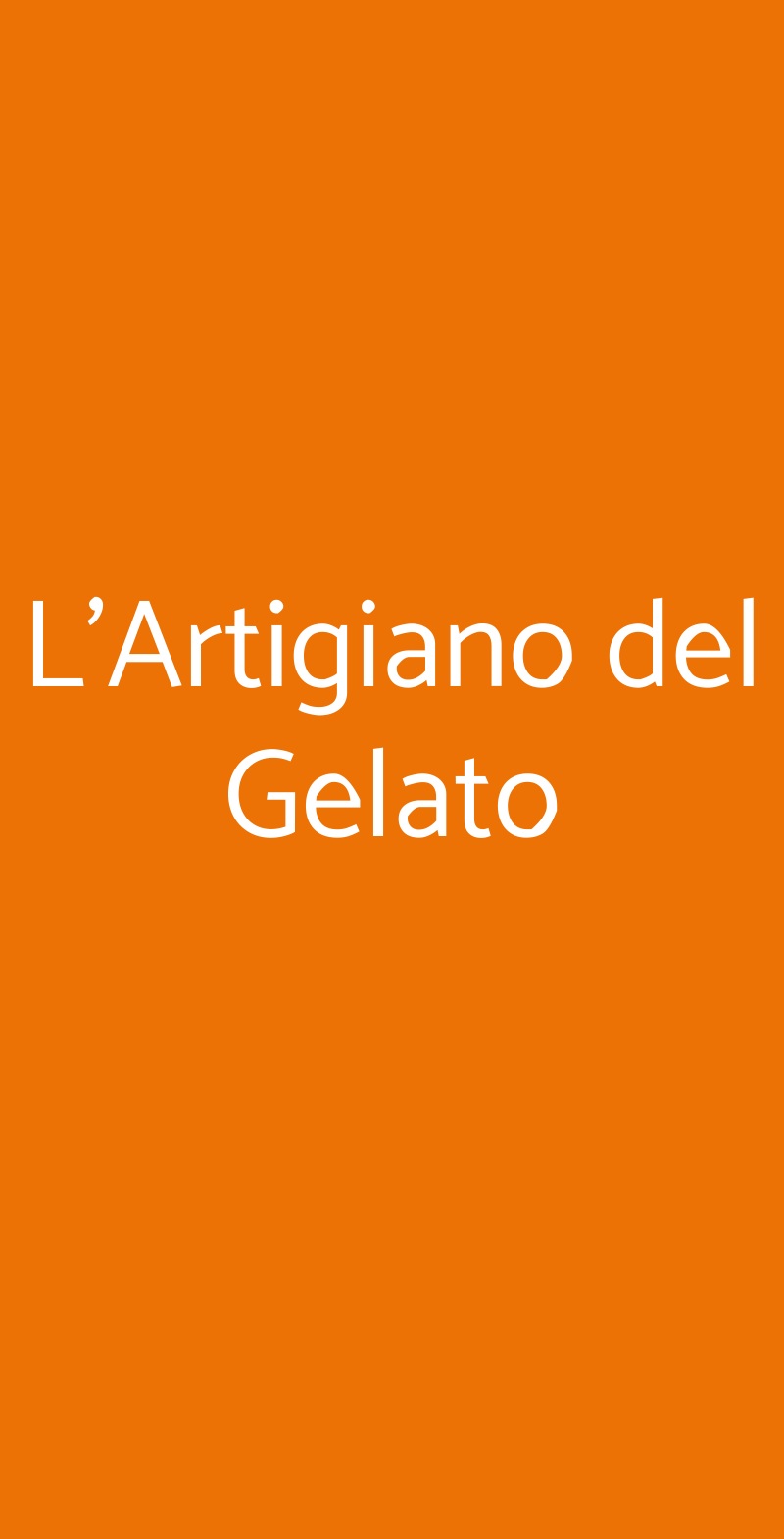 L'Artigiano del Gelato Milano menù 1 pagina