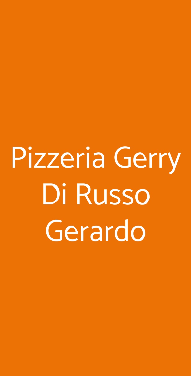 Pizzeria Gerry Di Russo Gerardo Sesto San Giovanni menù 1 pagina