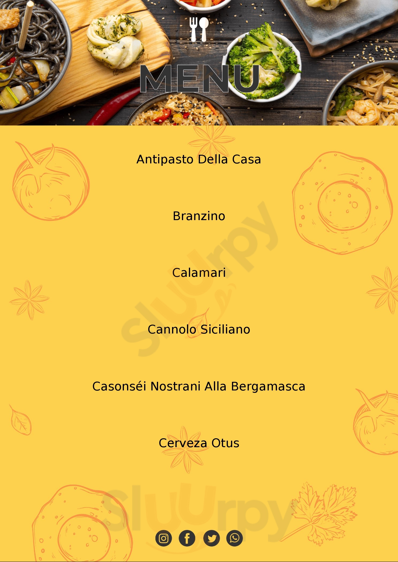 Taverna del Gallo da Salvatore Bergamo menù 1 pagina