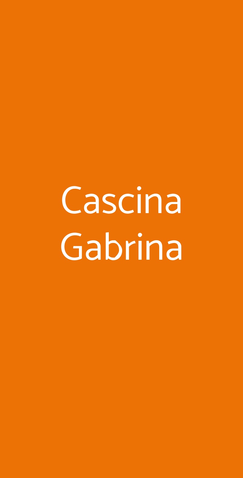 Cascina Gabrina Vanzago menù 1 pagina