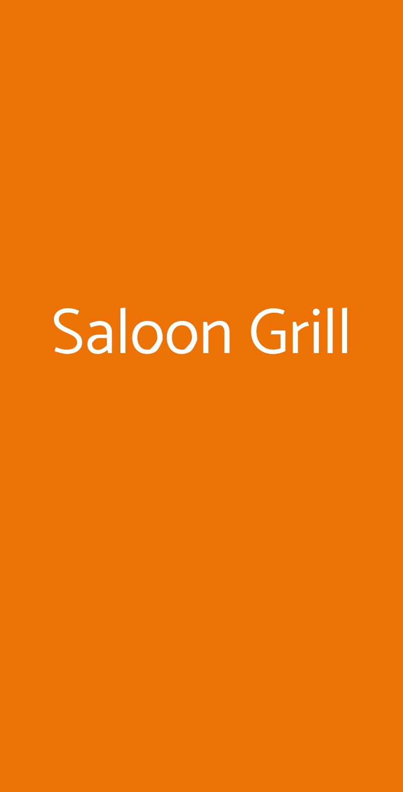 Saloon Grill Orio Al Serio menù 1 pagina