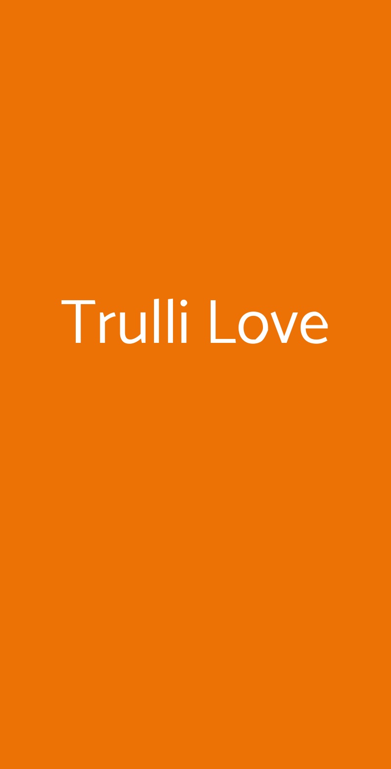 Trulli Love Milano menù 1 pagina