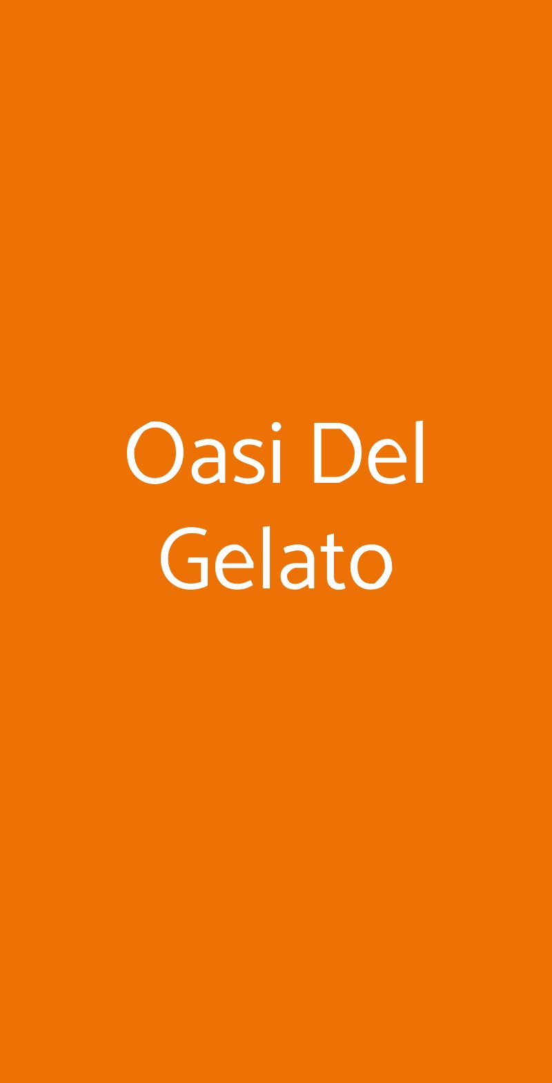 Oasi Del Gelato Milano menù 1 pagina