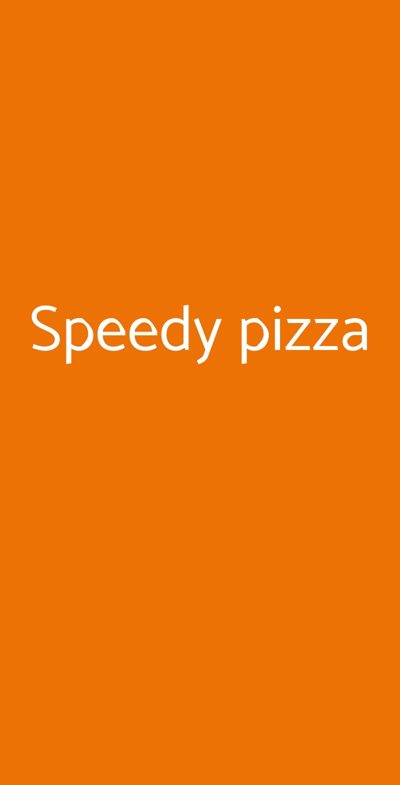Speedy pizza Arese menù 1 pagina