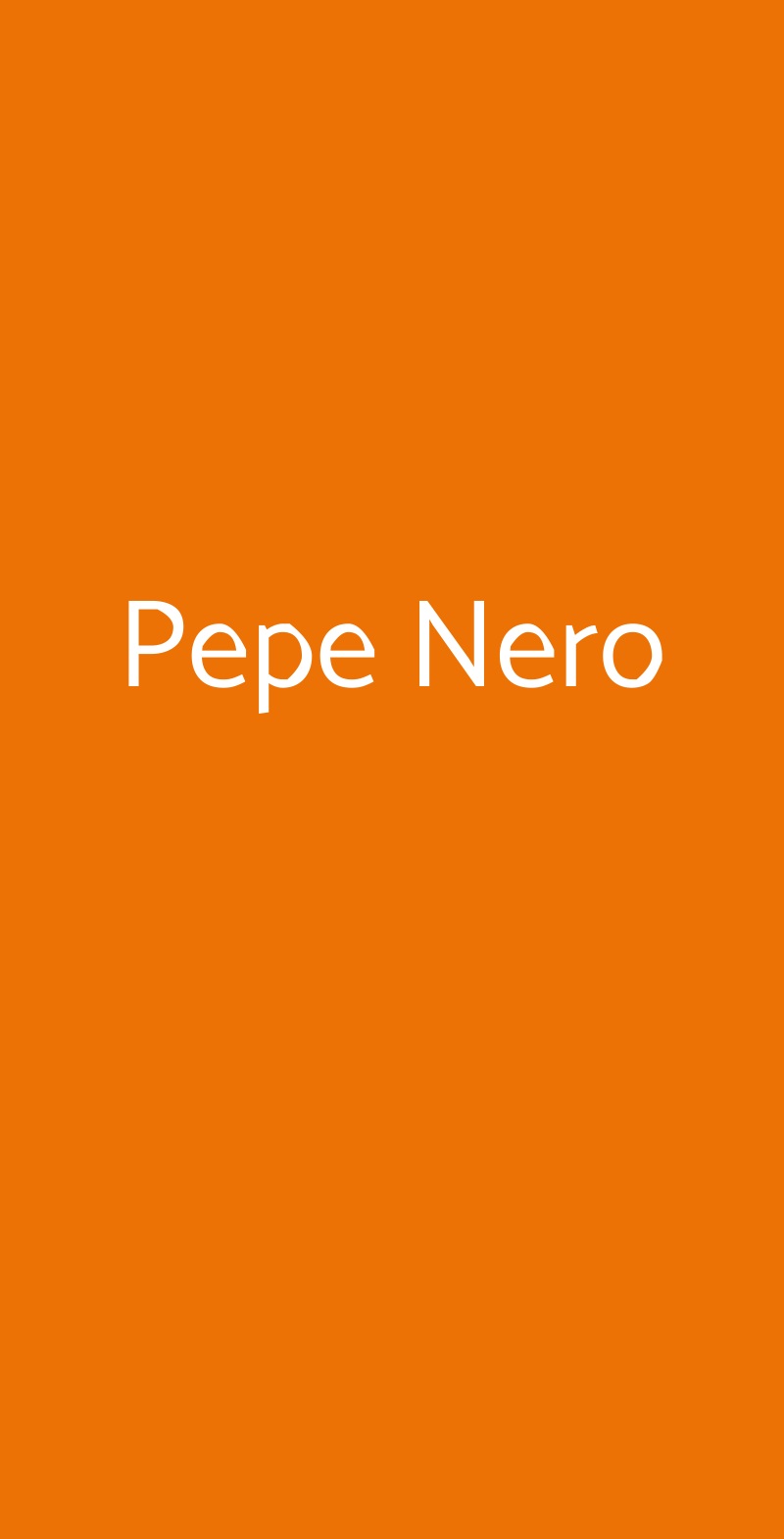 Pepe Nero Milano menù 1 pagina