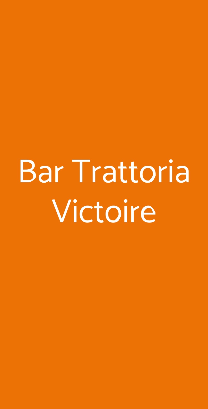 Bar Trattoria Victoire Milano menù 1 pagina