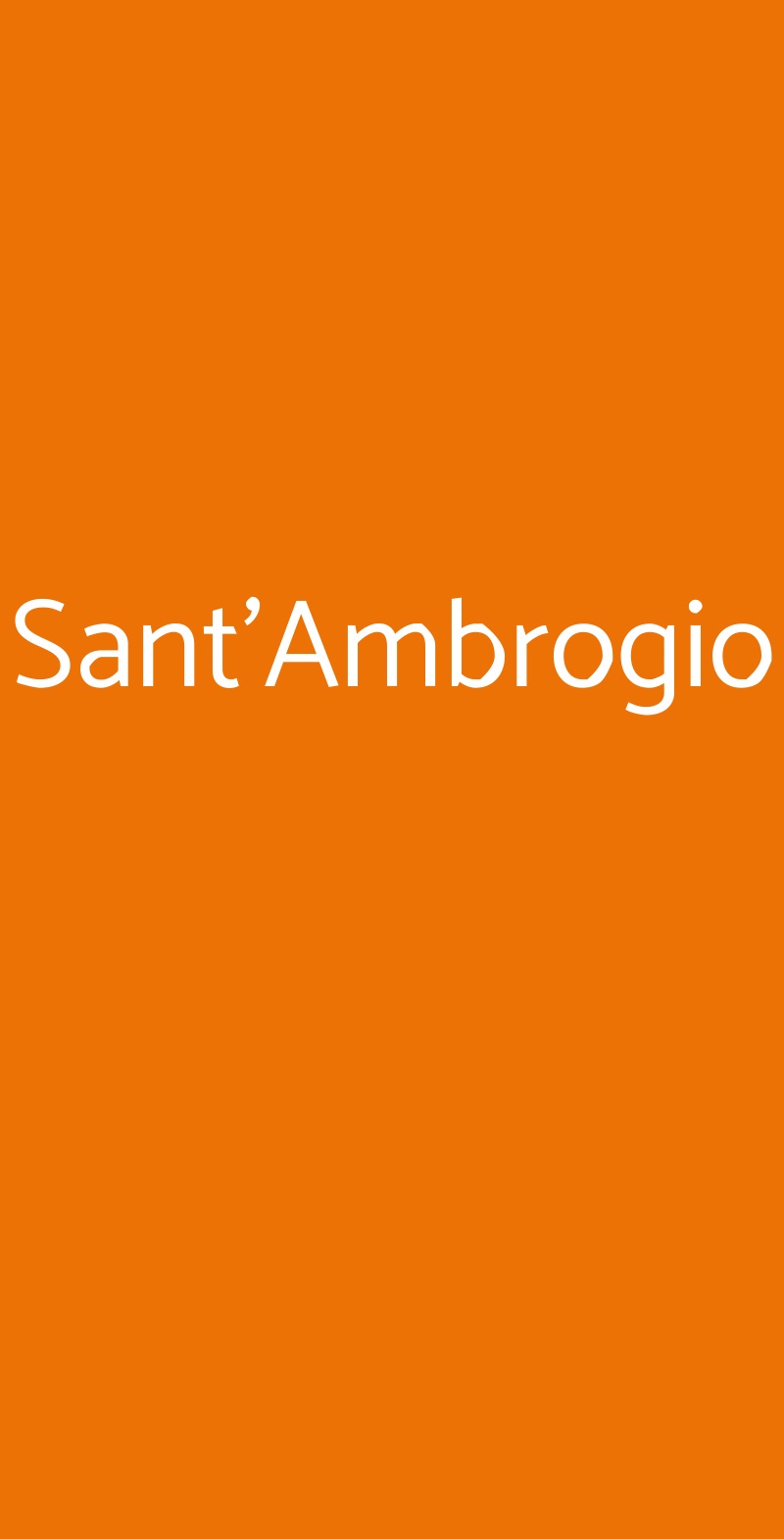 Sant'Ambrogio Milano menù 1 pagina