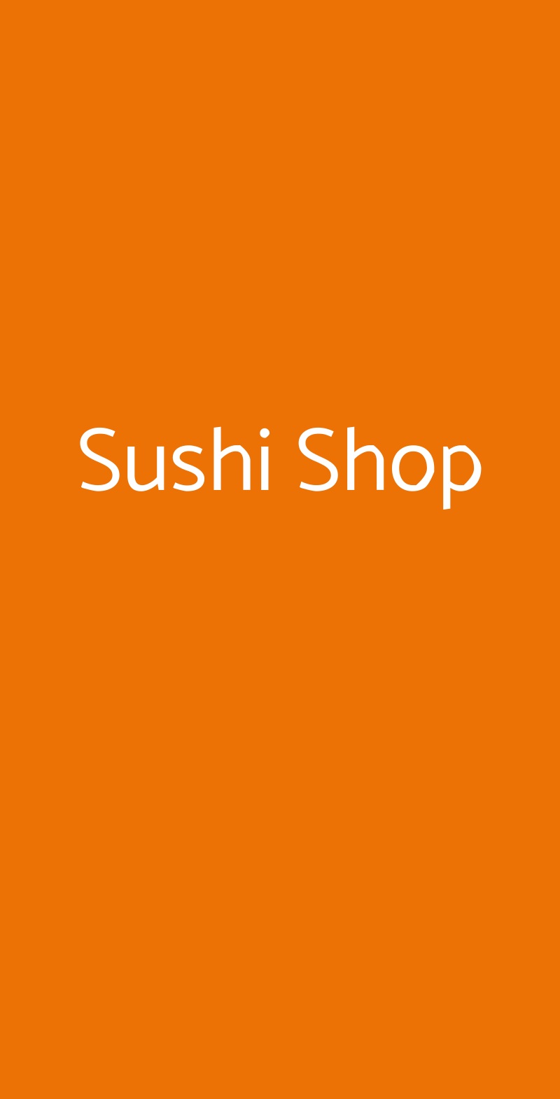 Sushi Shop Milano menù 1 pagina