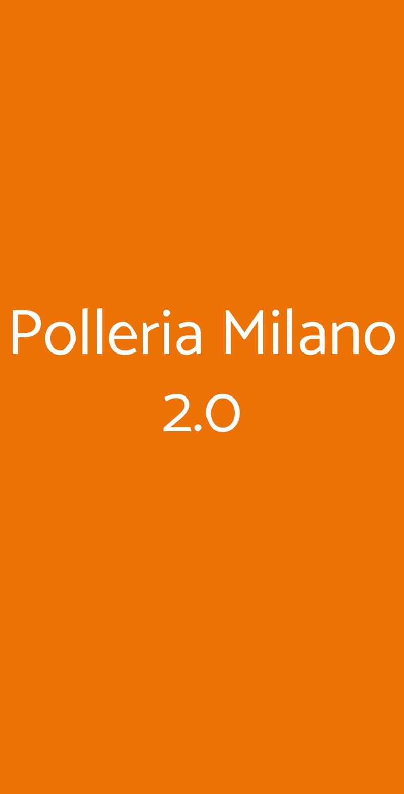 Polleria Milano 2.0 Milano menù 1 pagina
