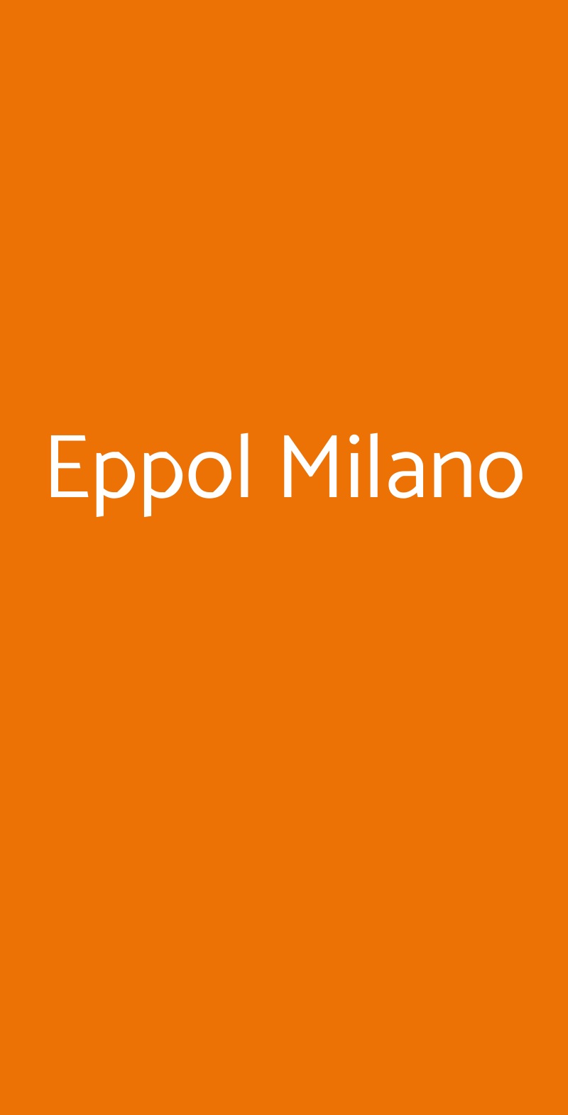 Eppol Milano Milano menù 1 pagina