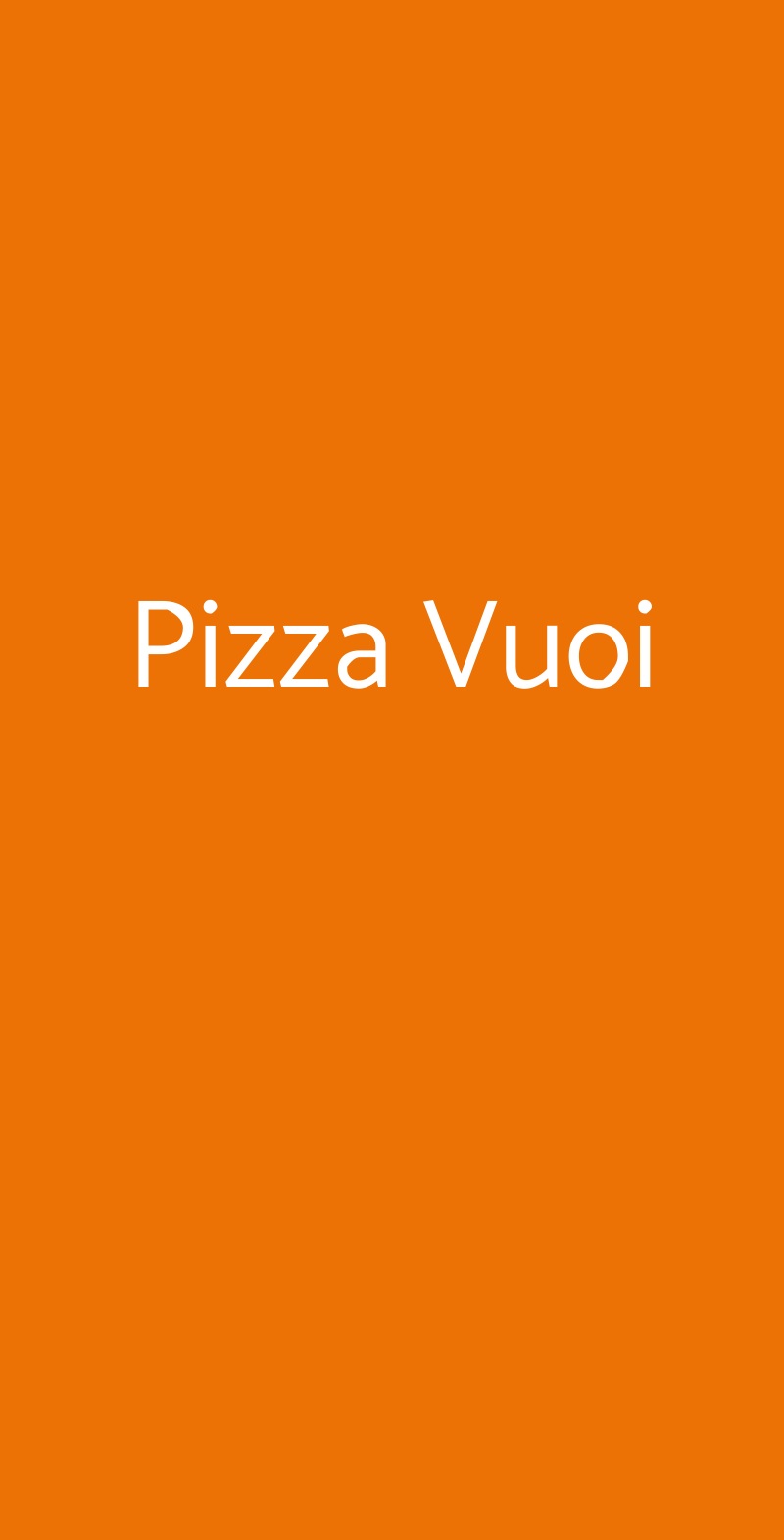Pizza Vuoi Milano menù 1 pagina